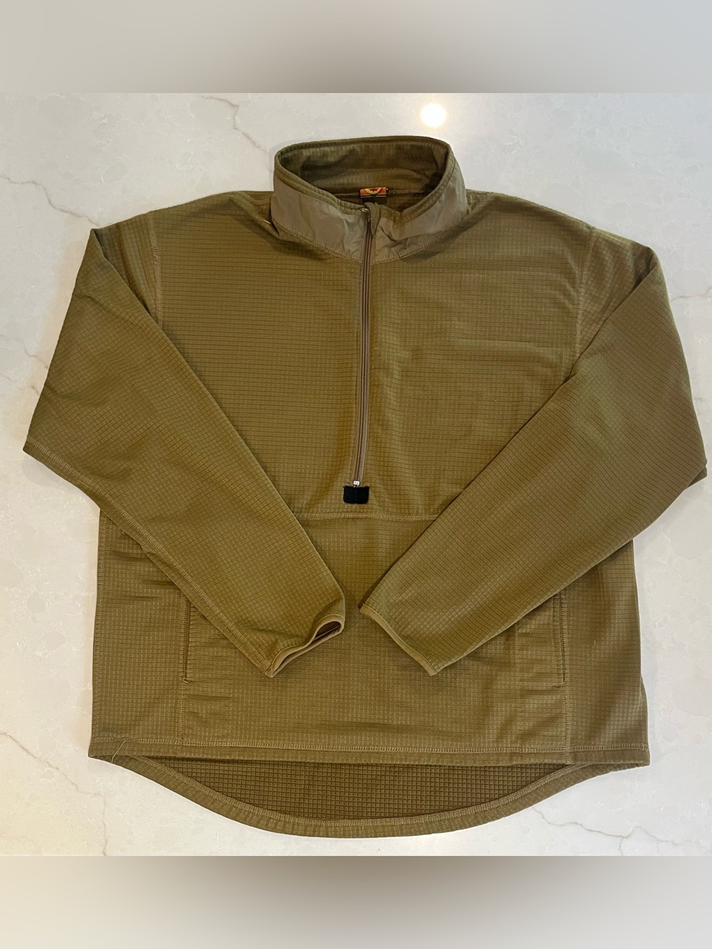 USMC Polartec Grid Fleece Pullover Coyote Brown 1/4 Zip Size XXL US Military
